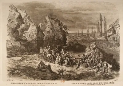 Escena De Inundacion En Las Cercanias Del Cuartel De La Part Dieu En Lyon