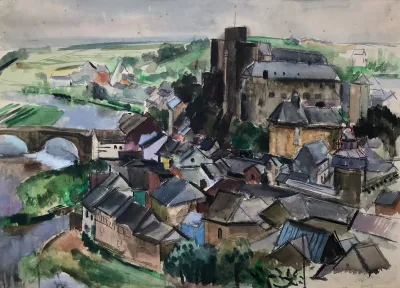 Esch An Der Sauer Gesamtansicht Luxemburg