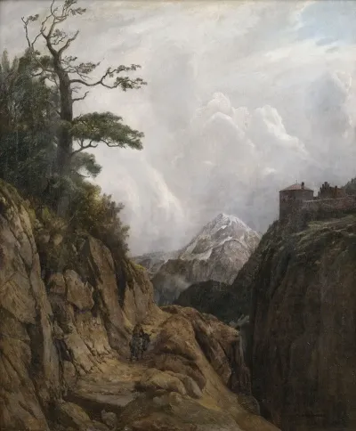 Eselreiter In Hochgebirgslandschaft