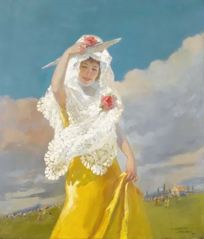Espanola Con Mantilla The White Mantilla