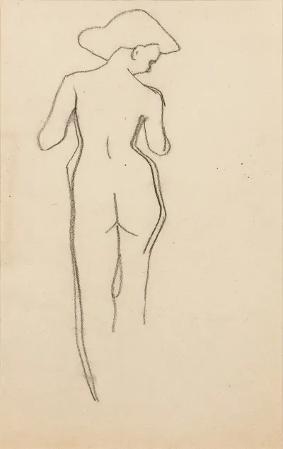 Esquisse De Femme Nue De Dos