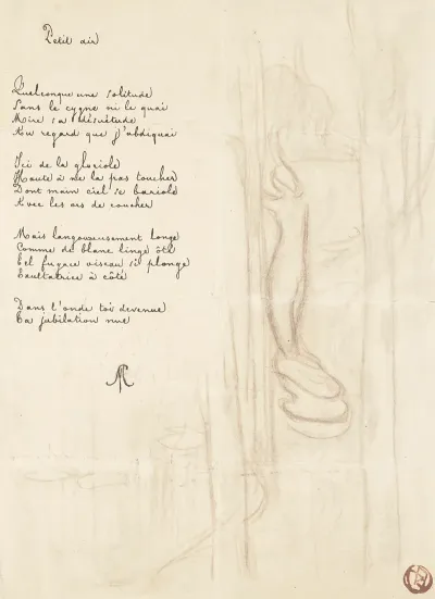 Esquisse De Lencadrement Lithographie Pour Petit Air De Stephane Mallarme