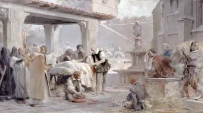 Esquisse Pour Lescalier De La Sorbonne Ambroise Pare Au Siege De Metz