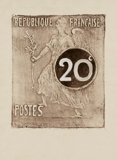 Esquisses De Timbres Pour Un Concours 20 Centimes 2