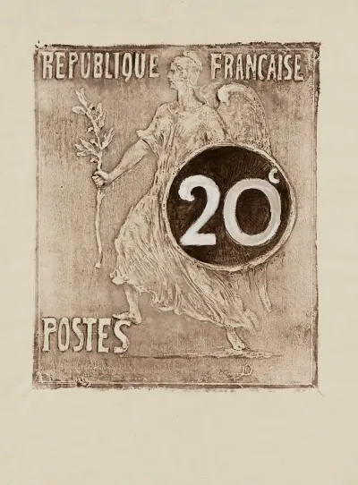 Esquisses De Timbres Pour Un Concours 20 Centimes 3