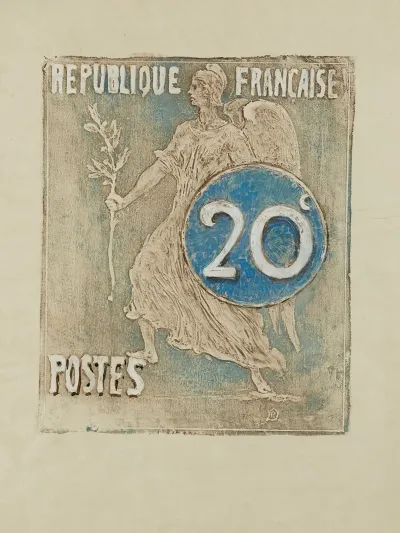 Esquisses De Timbres Pour Un Concours 20 Centimes 4