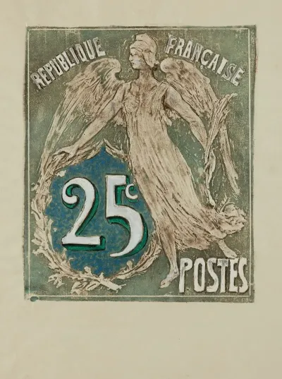 Esquisses De Timbres Pour Un Concours 25 Centimes