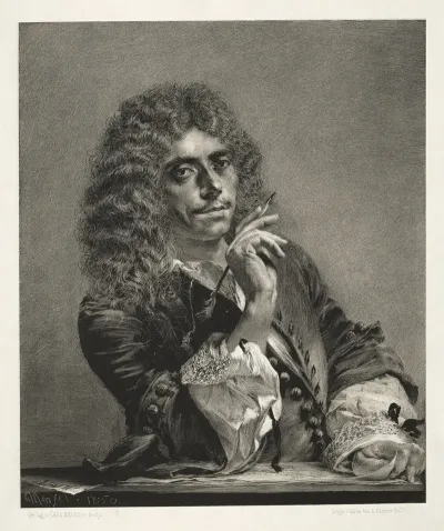Essay On Stone With Brush And Scraper Portrait Of Moliere