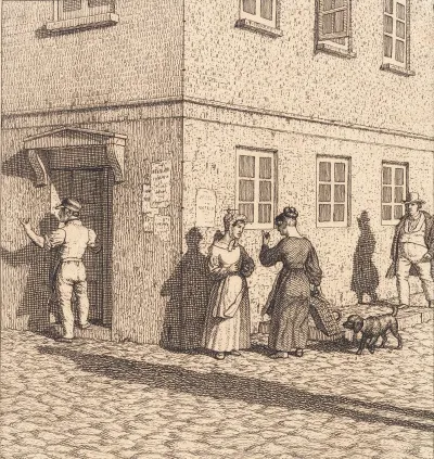 Et Gadehjorne Illustration Til Linearperspectiven Tavle Vii