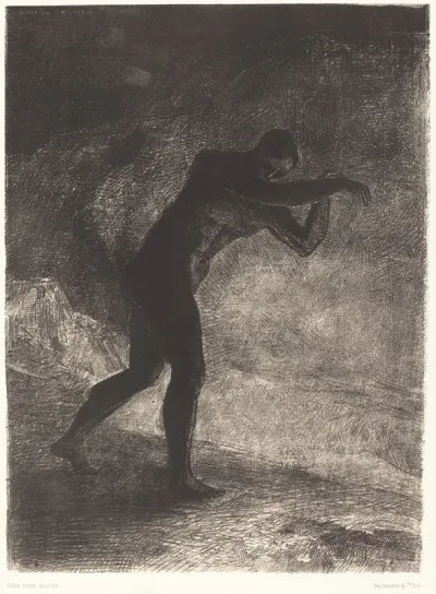 Et Lhomme Parut Interrogeant Le Sol Dou Il Sort Et Qui Lattire Il Se Fraya La Voie Vers