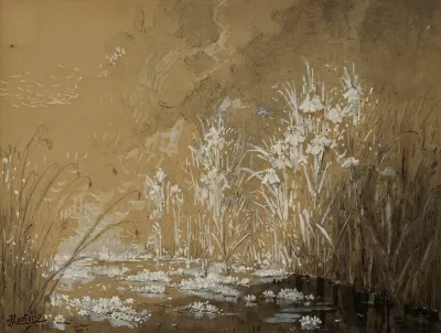 Etang Fleuri Etude Pour Letang Aux Nenuphars Et Libellules