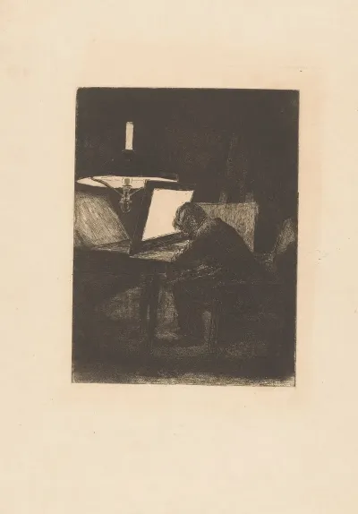 Etcher By Lamplight