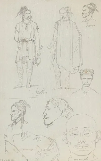 Ethnic Types Huns Goths And Mongols