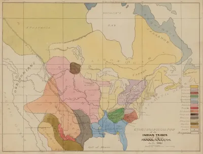 Ethnographic Map Of The Indian Tribes Of The United States A D 1600