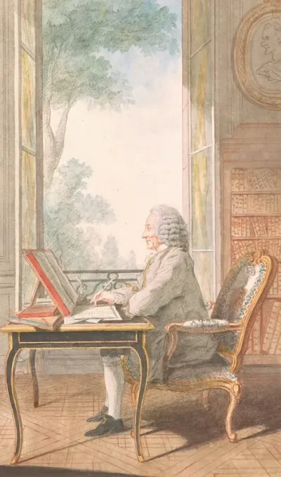 Etienne Laureault De Foncemagne At A Writing Desk