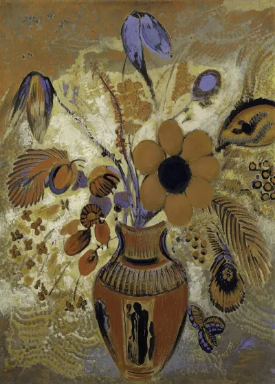 Etruscan Vase With Flowers