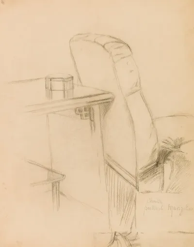 Etude De Chaise Et De Table Pour Le Portrait De Madame Jules Francois Dietz