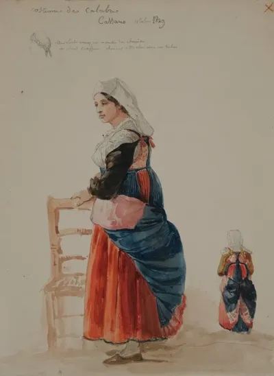 Etude De Costume De Calabraise