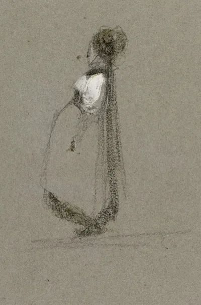 Etude De Costume Feminin De Profil
