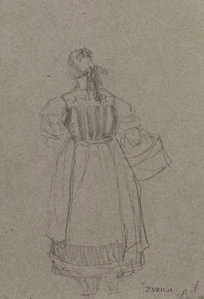 Etude De Costume Feminin Zurichois 2