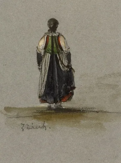 Etude De Costume Feminin Zurichois