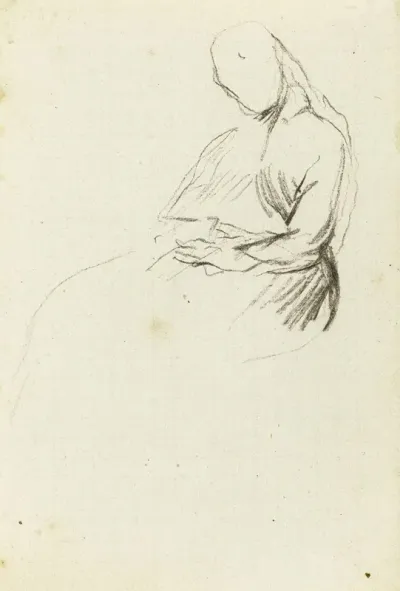 Etude De Femme Assise De Face