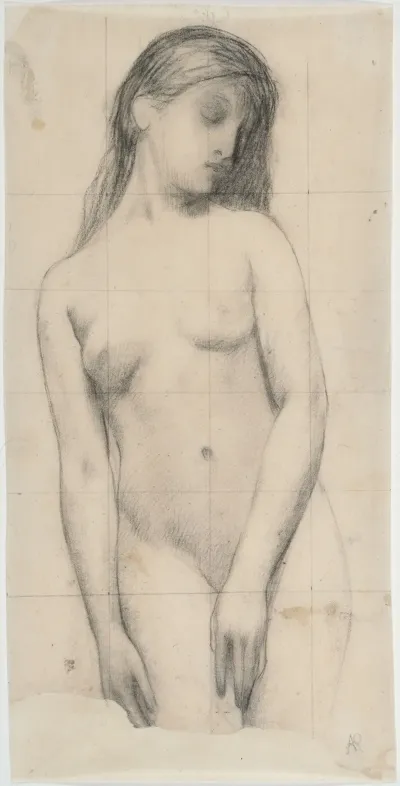 Etude De Femme Nue Les Yeux Clos