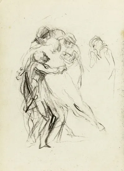 Etude De Plusieurs Hommes Formant Une Ronde
