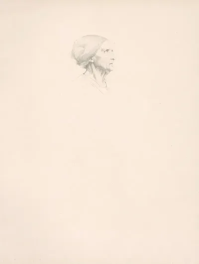 Etude De Tete De Vieille Femme
