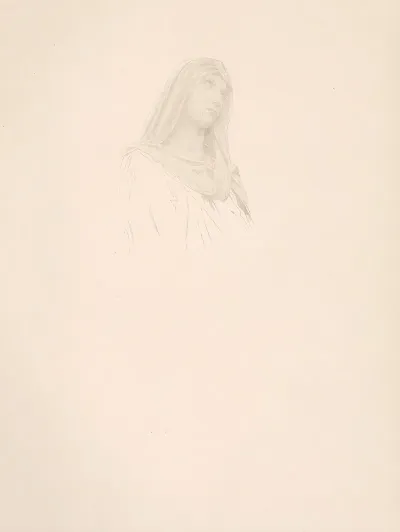 Etude De Tete De Vierge