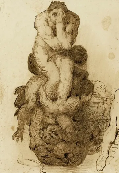 Etude Dun Damne Du Jugement Dernier De La Chapelle Sixtine A Rome Par Michel Ange
