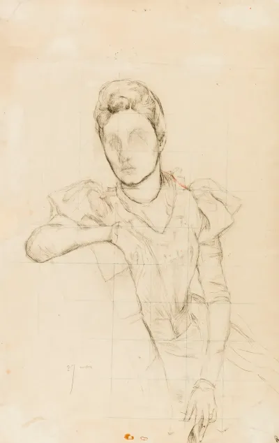 Etude Pour Le Portrait De Madame Jules Francois Dietz N2