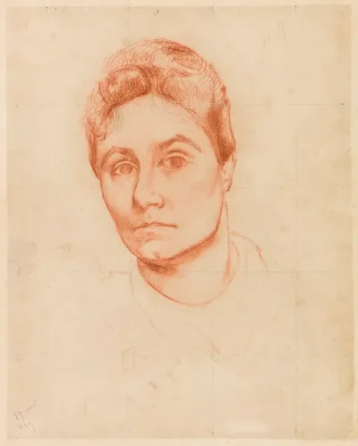 Etude Pour Le Portrait De Madame Jules Francois Dietz N3