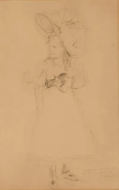 Etude Pour Le Portrait Dyvonne Gouverne Petite Fille Au Chapeau