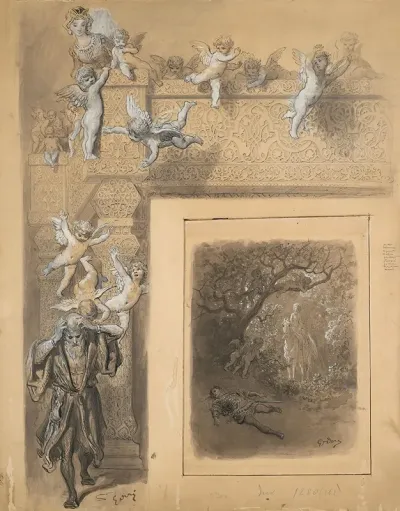 Etude Pour Medor Et Angelique Du Roland Furieux De Larioste