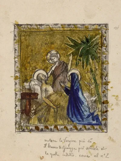 Etude Pour Un Tableau La Mort De Saint Joseph