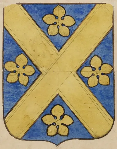 Etude Pour Un Vitrail A Motif Heraldique Ecusson Ii