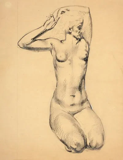 Etude Pour Une Figure Des Captives