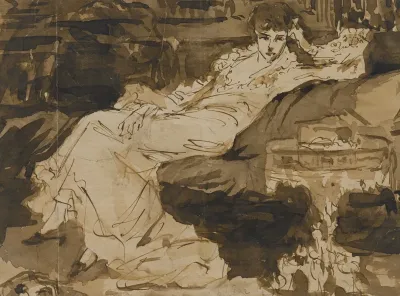 Etude Preparatoire Pour Le Portrait De Sarah Bernhardt