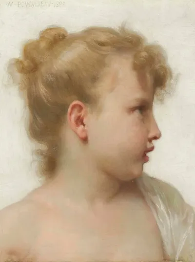 Etude Tete De Petite Fille Visage De Profil
