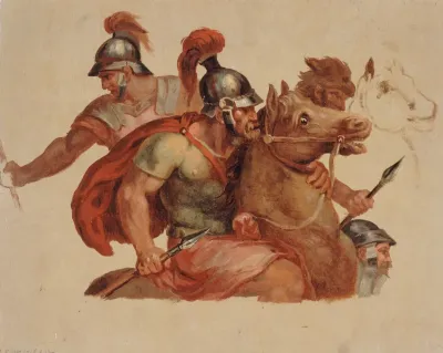 Etudes De Cavaliers Antiques Dapres Charles Le Brun