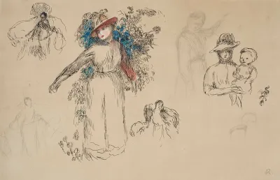 Etudes Femme Au Jardin