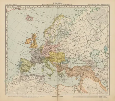 Europa ‎ ‎ubersicht‎ ‎der‎ ‎politischen‎ ‎verhaltnisse‎ ‎und‎ ‎haupt Verkehrswege‎