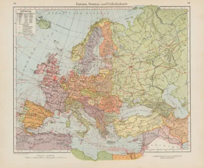 Europa Staaten Und Verkehrskarte