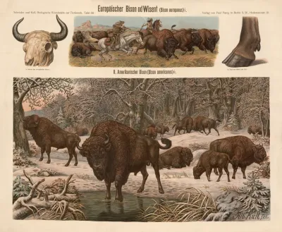 Europaischer Bison Od Wisent Bison Europaeus