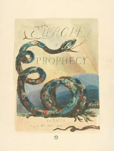 Europe A Prophecy Title Page