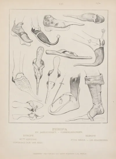 Europe Xvth Century Coverings For The Feet