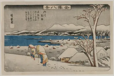 Evening Snow At Uchikawa From The Series Eight Views Of Kanazawa