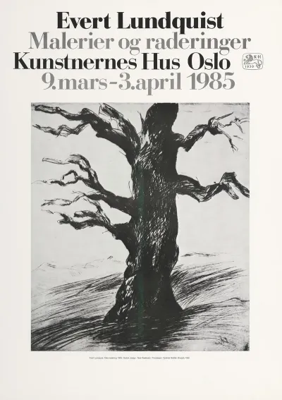 Evert Lundquist Malerier Og Raderinger Kunstnernes Hus Oslo 9 Mars 3 April 1985