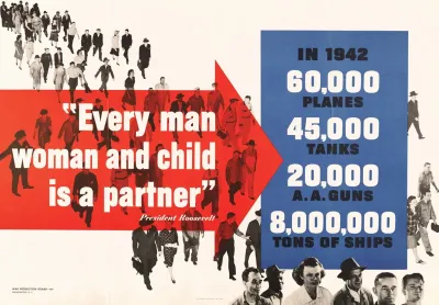 Every Man Woman And Child Is A Partner President Roosevelt